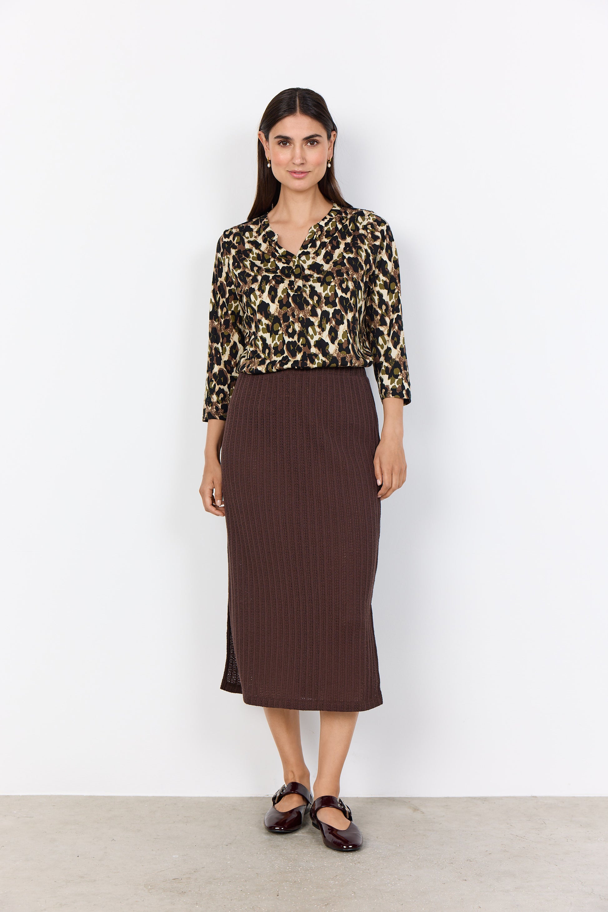 Blus SC-FELICITY AOP 516 7230 Misty Olive Combi - Soya Concept | Lilla Hem