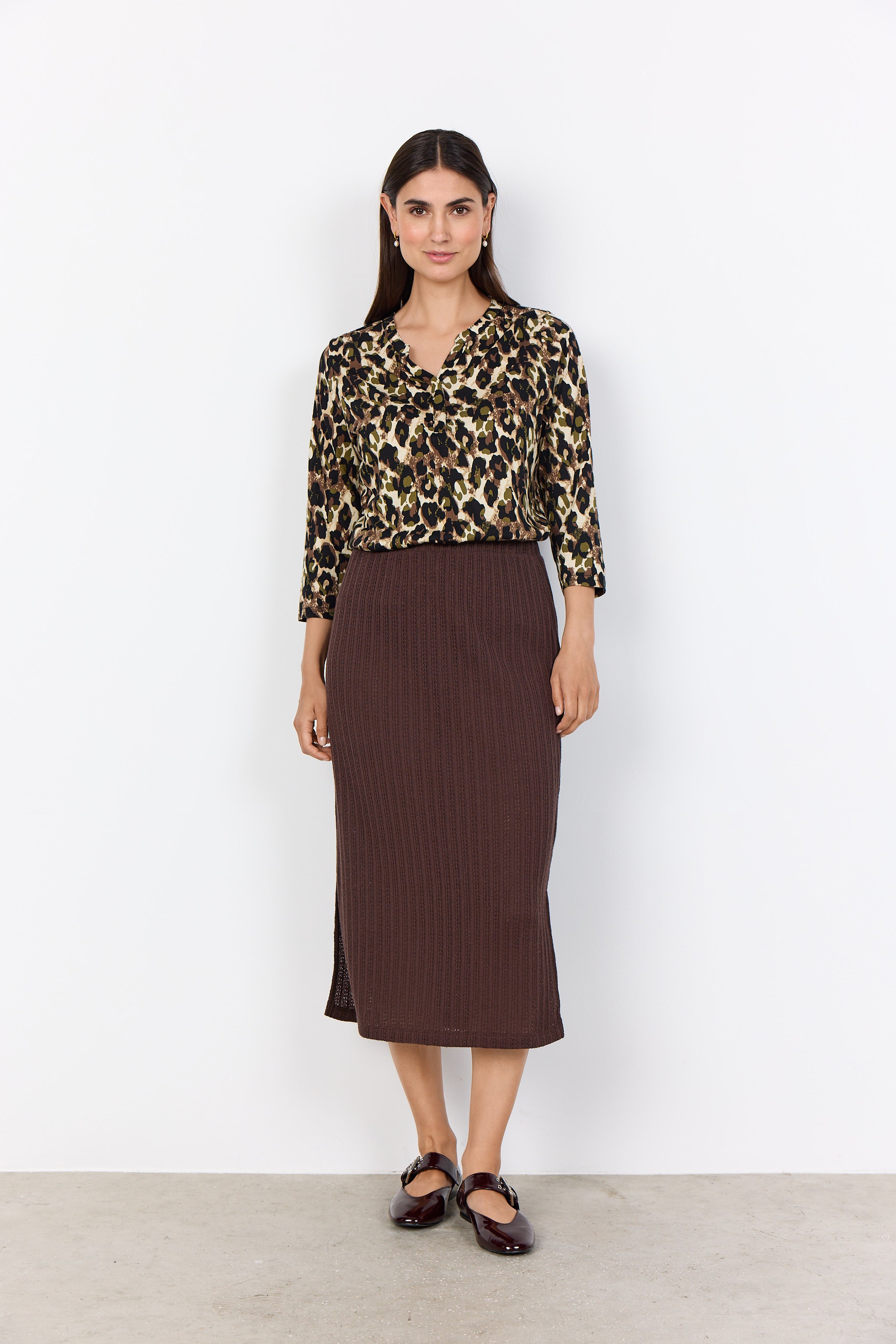 Blus SC-FELICITY AOP 516 7230 Misty Olive Combi - Soya Concept | Lilla Hem