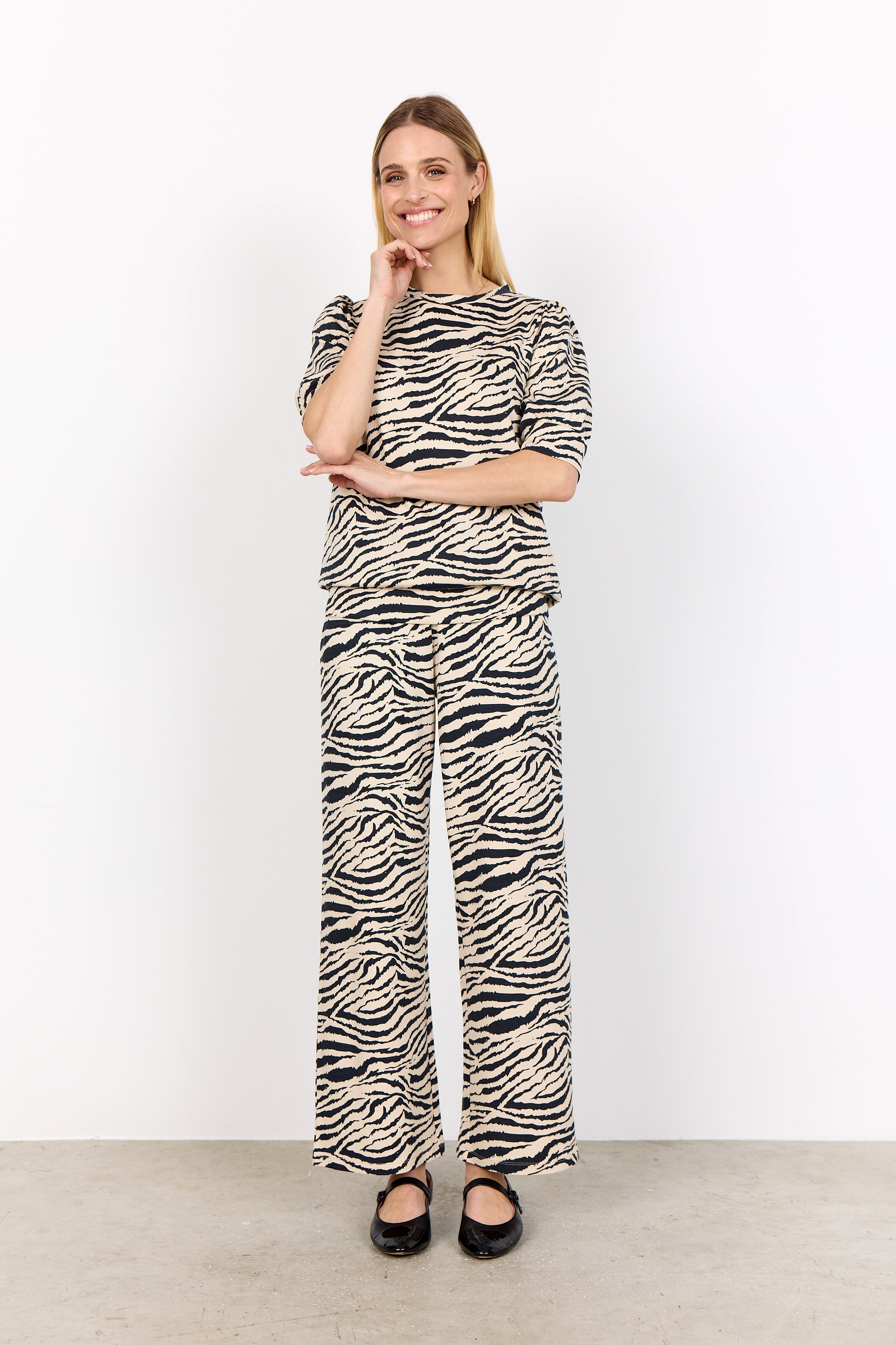 Blus SC-SALOME 2 9999C Black Combi - Soya Concept | Lilla Hem