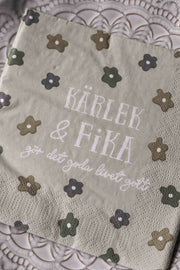 Servetter Kärlek & Fika 20st 33x33cm hos Lilla Hem