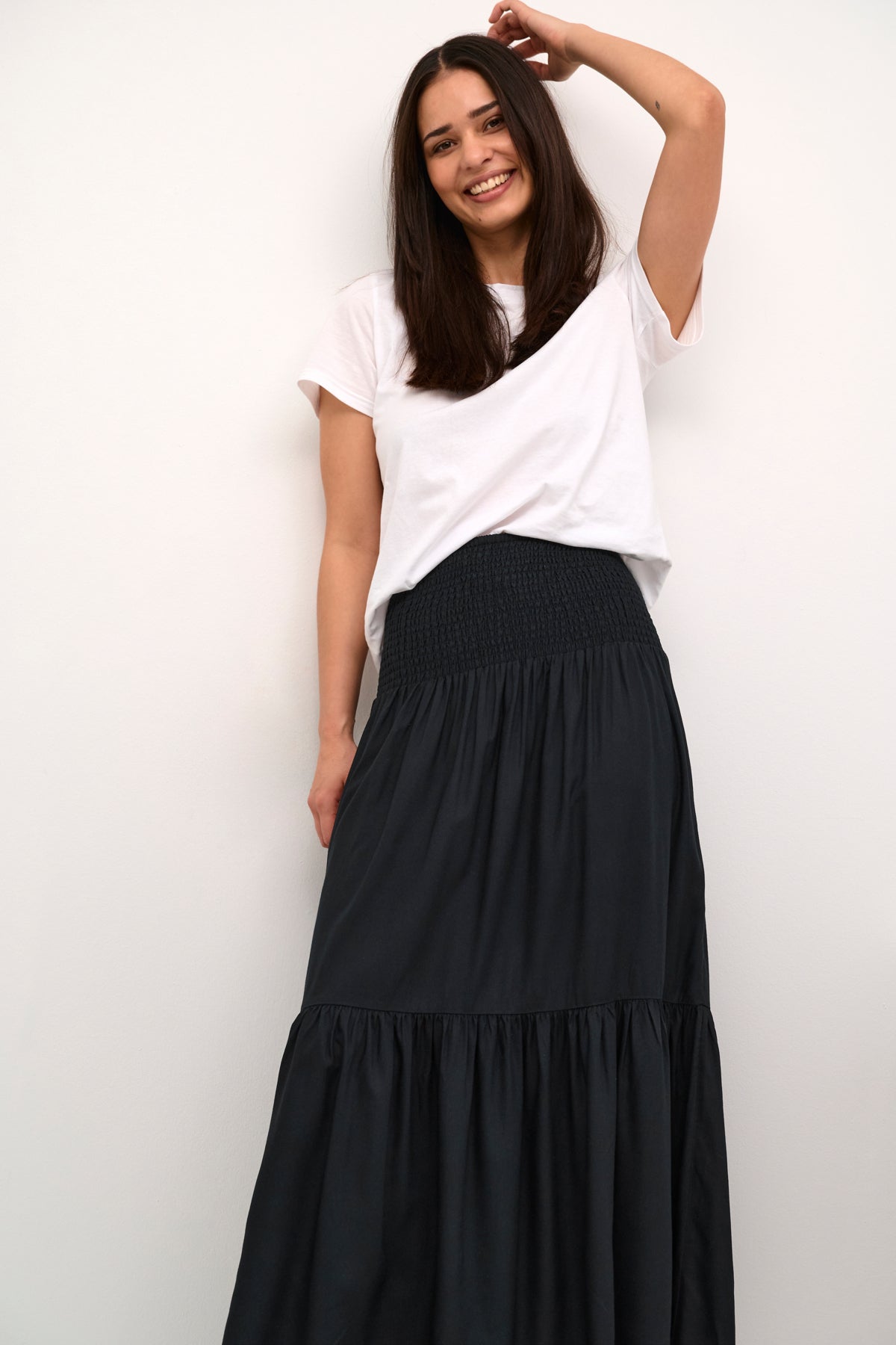KAmaxi Smock Skirt Black Deep - KAFFE | Lilla Hem