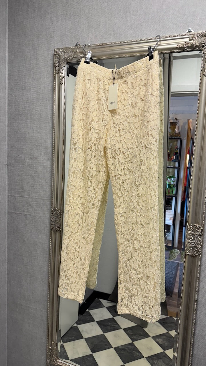 Byxa Objritta Beige - VILA Sweden OBJECT hos Lilla Hem