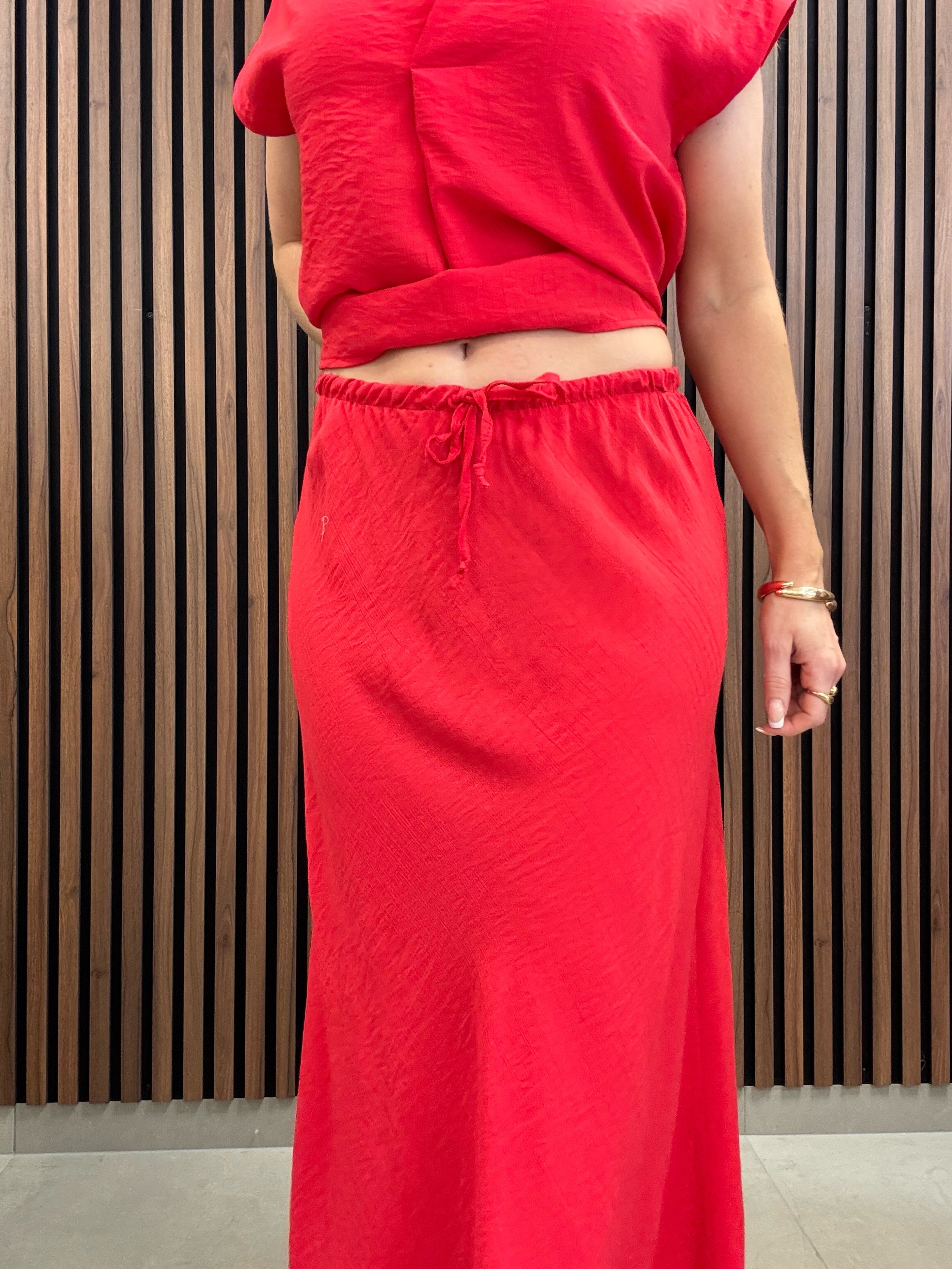 Kjol Tuli Red Onesize - Gemini | Lilla Hem