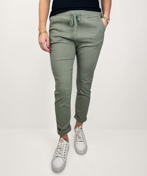 Stretchig byxa plain - Caramelle Fashion hos Lilla Hem