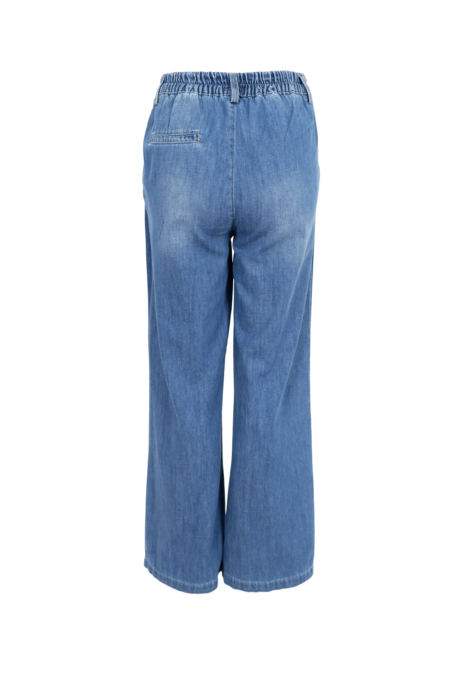 BCNETTIE 2-Tone Box Jeans Mid Blue Wash - Black Colour | Lilla Hem