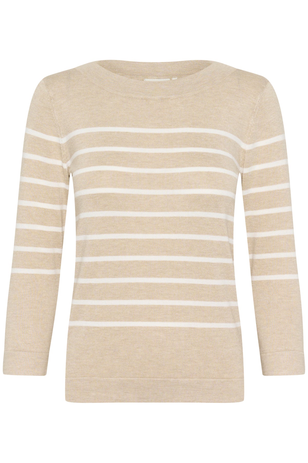 KAlizza Boatneck Pullover Feather Grey Mel./Chalk Stripe - KAFFE | Lilla Hem
