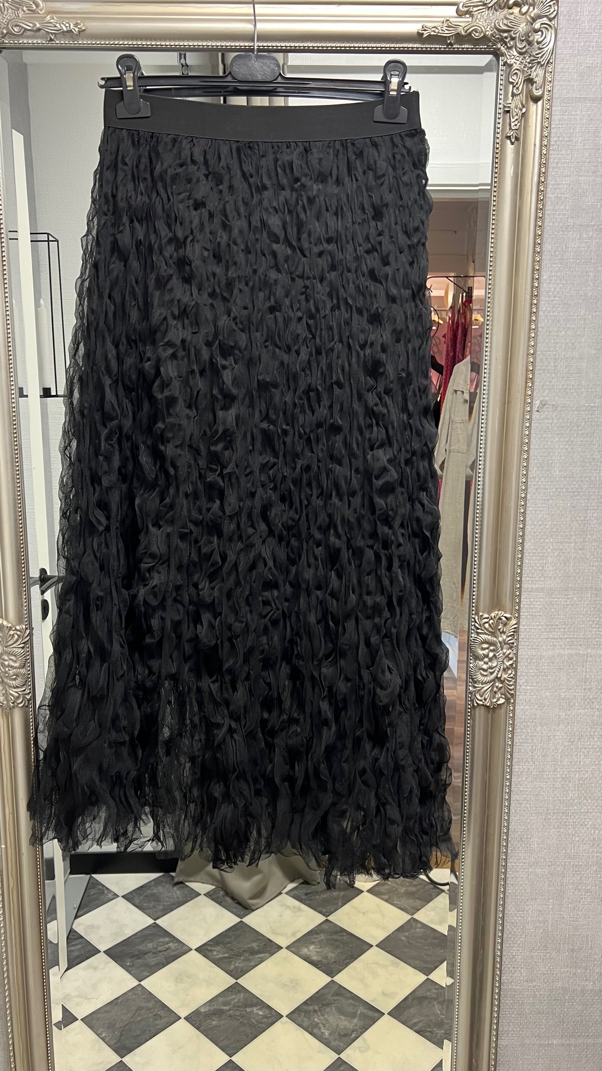 Kjol i Vävt Tyg Svart - Caramelle Fashion | Lilla Hem