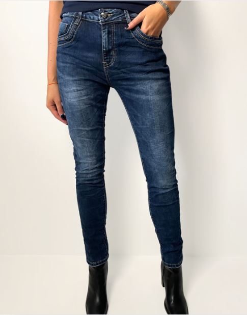 Jeans baggy-fit zipgylf - Caramelle Fashion hos Lilla Hem