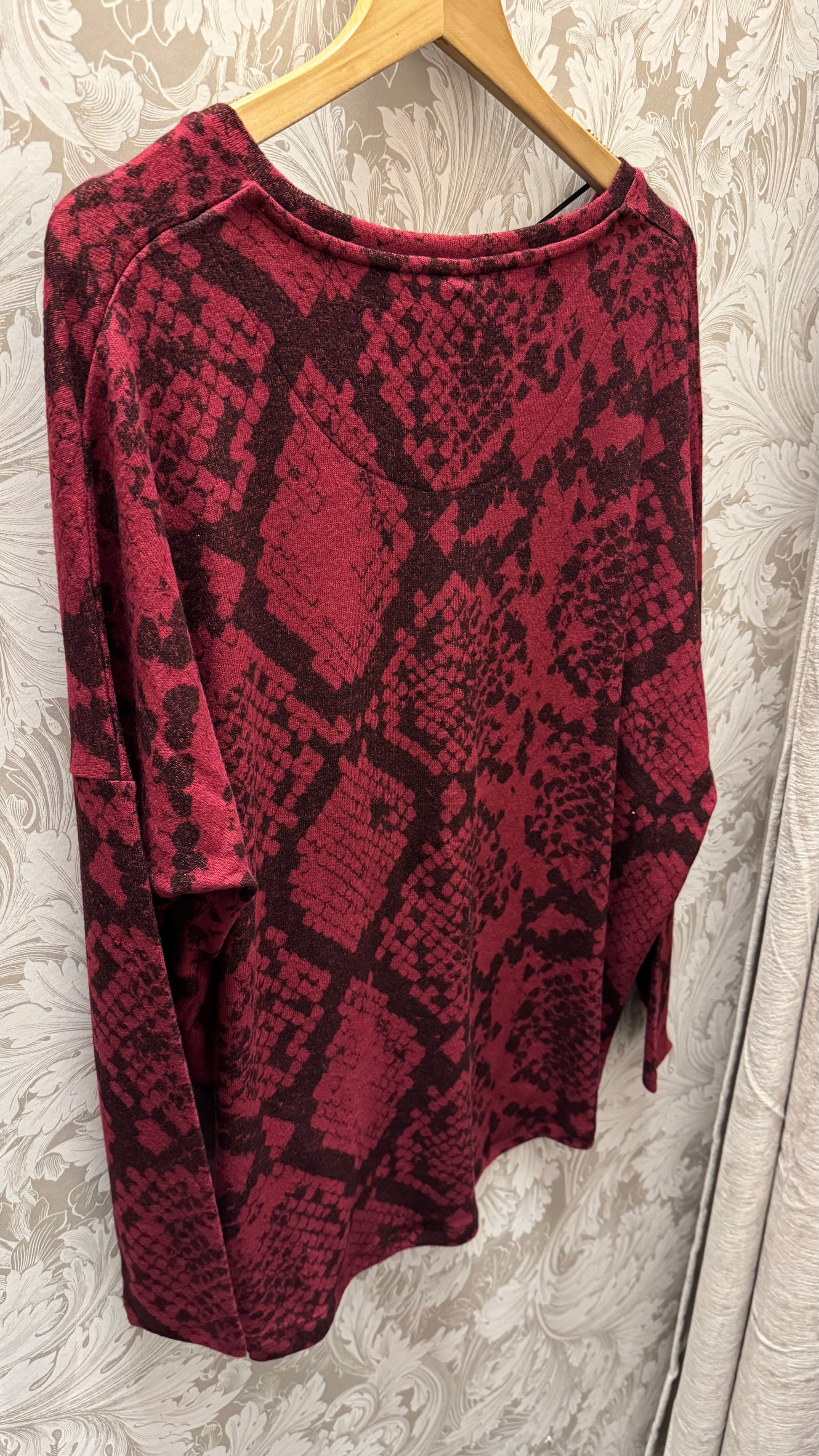 Blus SC-BIARA AOP 145 94850C Dark Red Mel Combi - Soya Concept | Lilla Hem