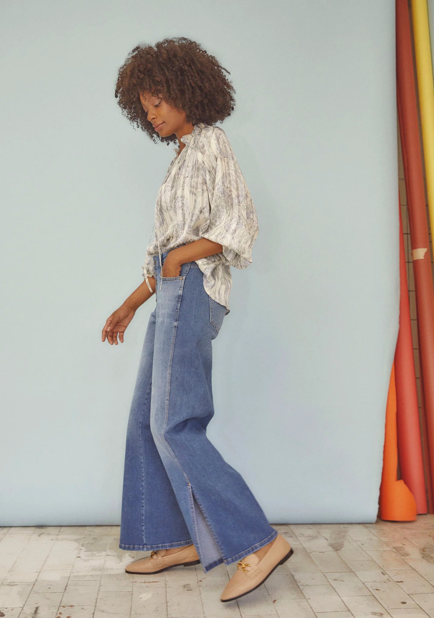 Bologna Split Jeans - Mid Denim Strl 42 - I SAY | Lilla Hem