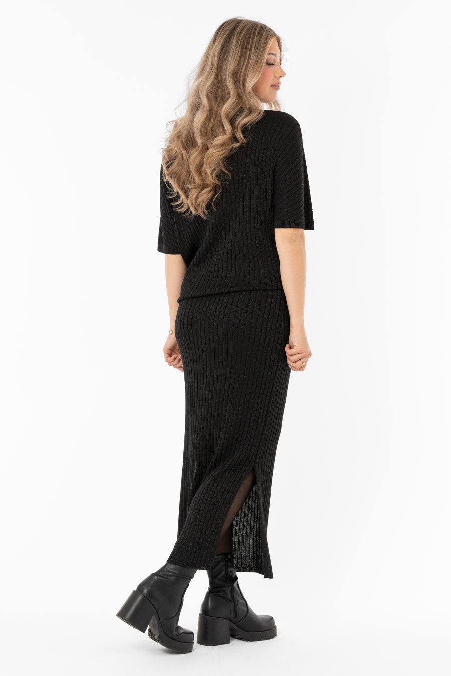 Frances Knit Skirt Black - Capri Collection | Lilla Hem