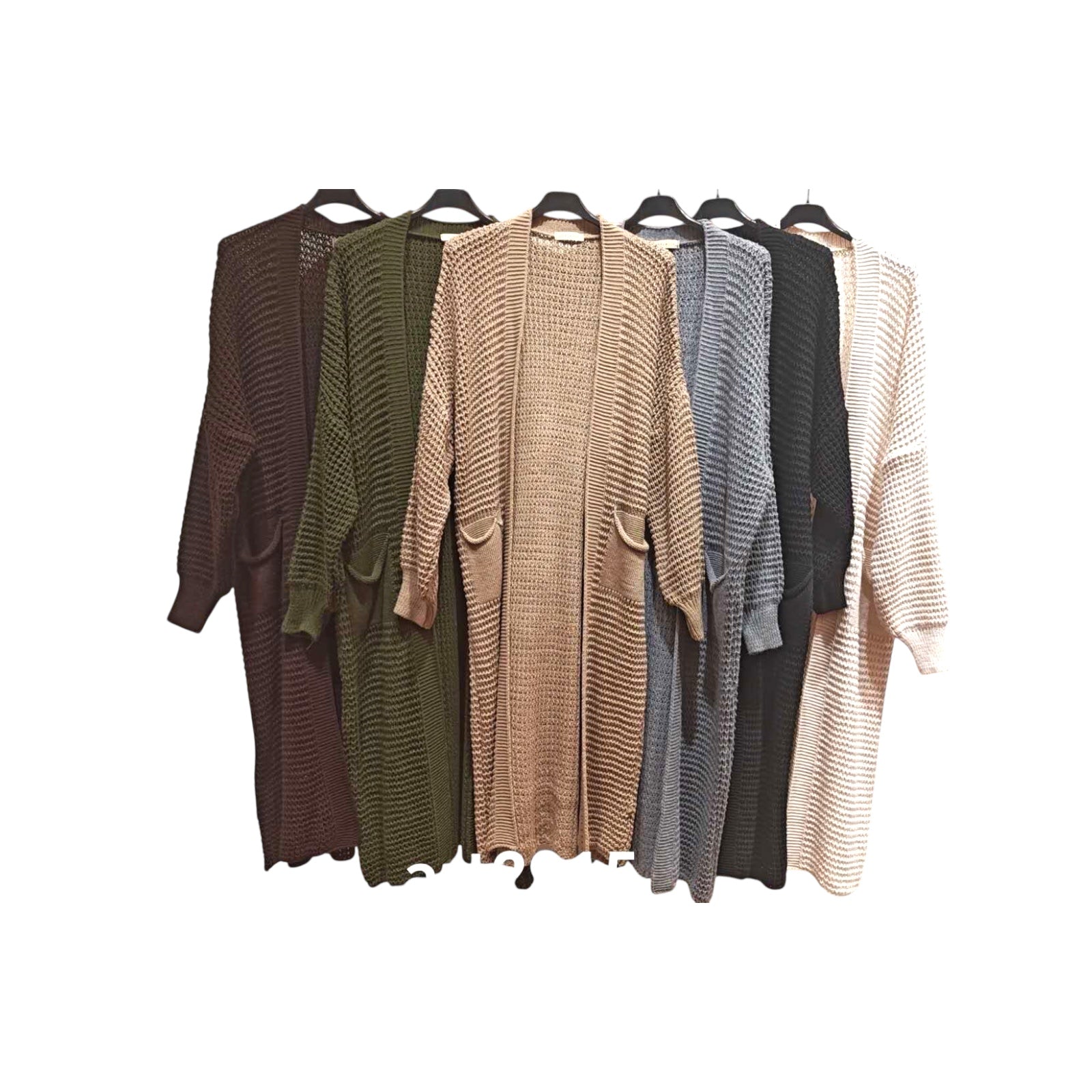 Stickad cardigan Nova lång med fickor - Jörlevik of Sweden hos Lilla Hem