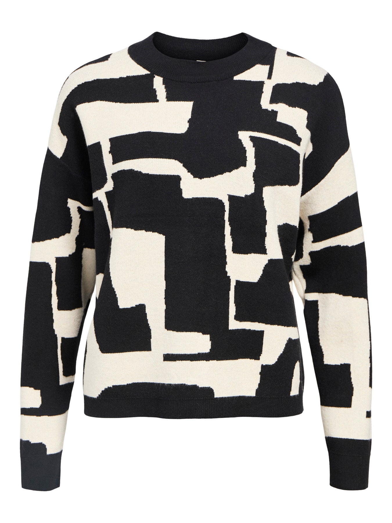 OBJRAY LO L/S KNIT PULLOVER AOP NOOS - VILA Sweden OBJECT hos Lilla Hem