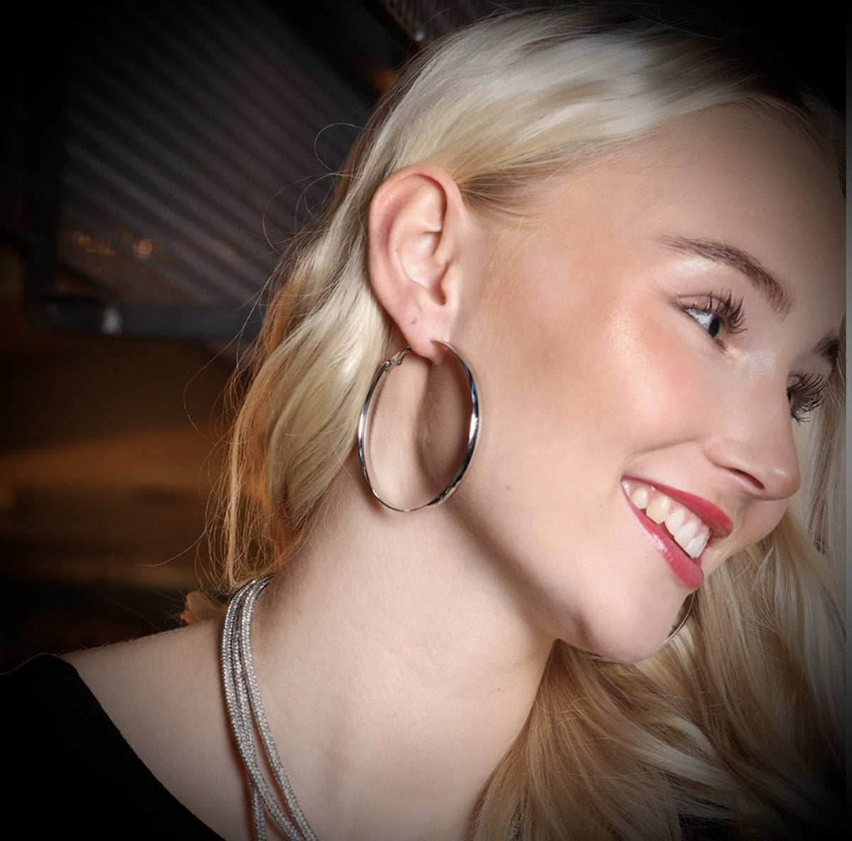 Annie Maxi Hoop Silver - Bud To Rose | Lilla Hem