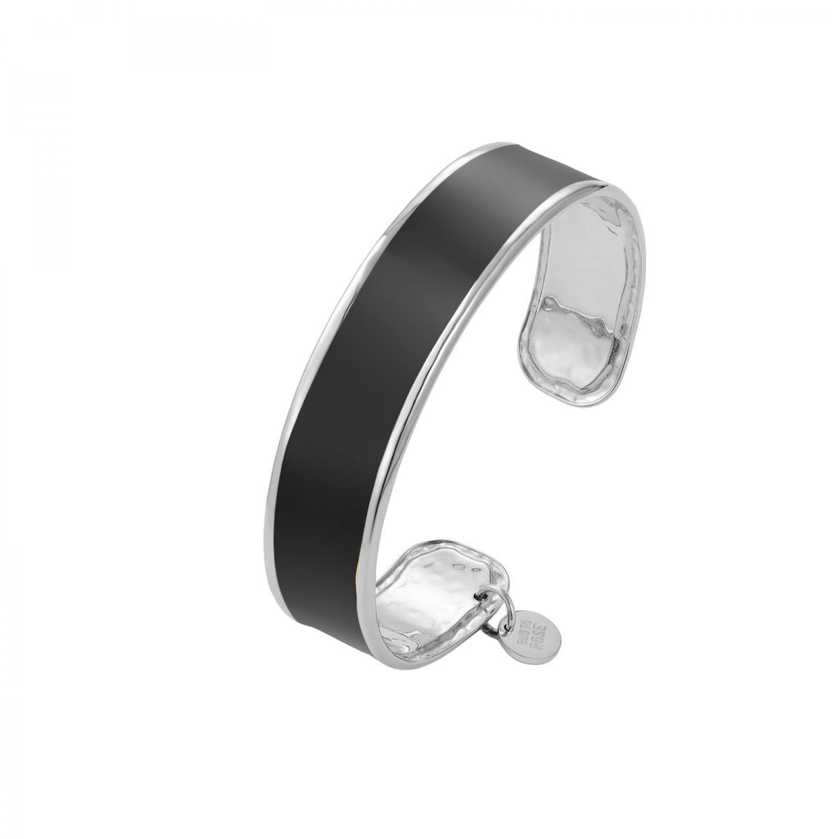 Envy Enamel Bangle Black/Silver - Bud To Rose hos Lilla Hem