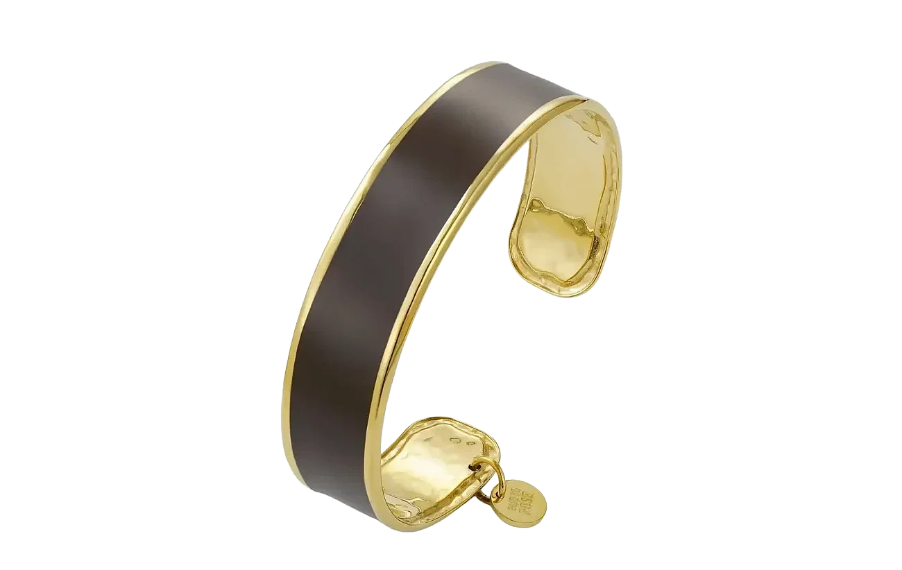 Envy Enamel Bangle Brown/Gold - Bud To Rose hos Lilla Hem