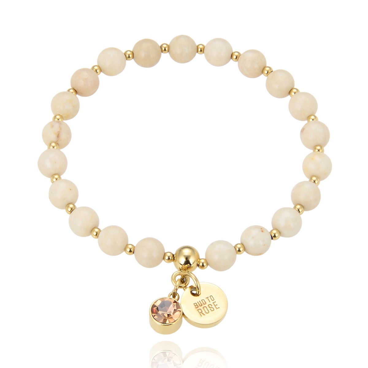 Beverly Bracelet Ivory/Gold - Bud To Rose hos Lilla Hem