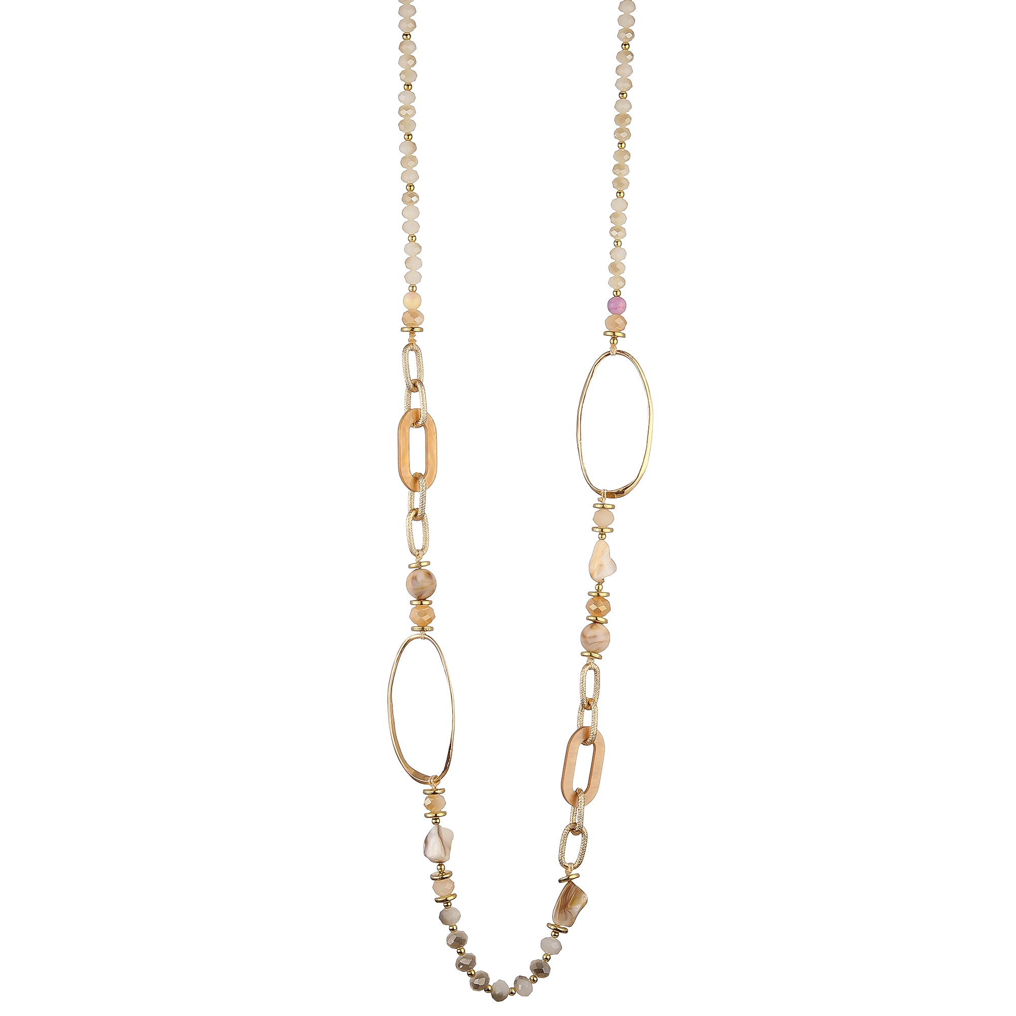 Halsband med pärlor och gulddetaljer - Gemini hos Lilla Hem