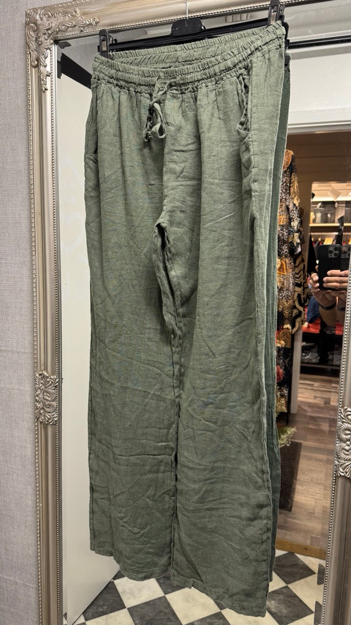 Linnebyxa Khaki - Gemini hos Lilla Hem