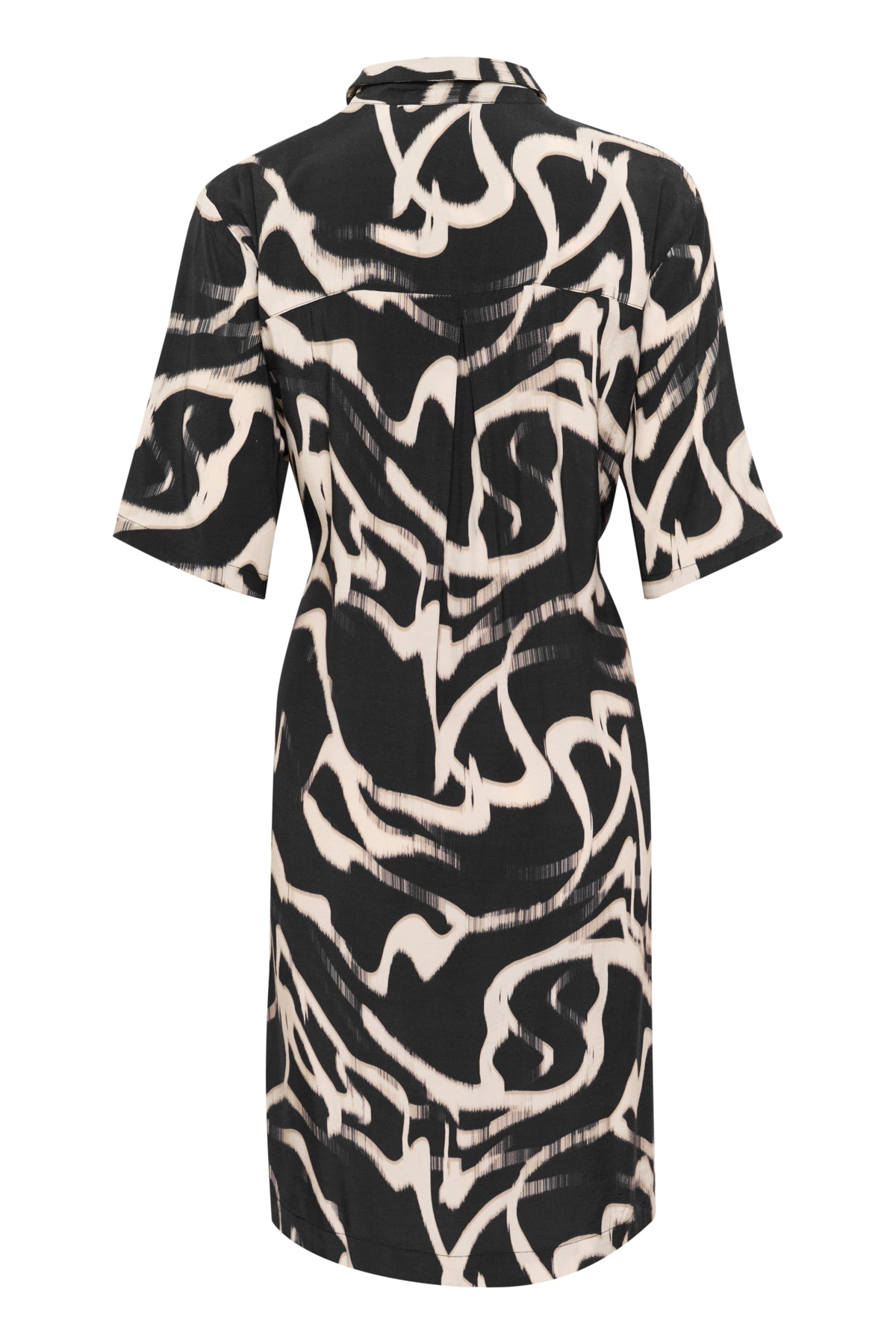 KAmartha Dress Black/Nature Organic Lines - KAFFE | Lilla Hem