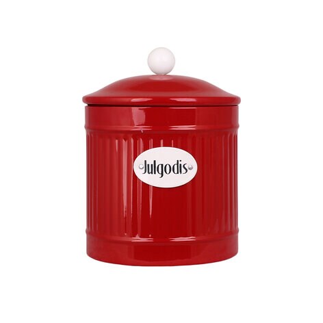 Plåtburk Hugo Julgodis Röd - Strömshaga hos Lilla Hem