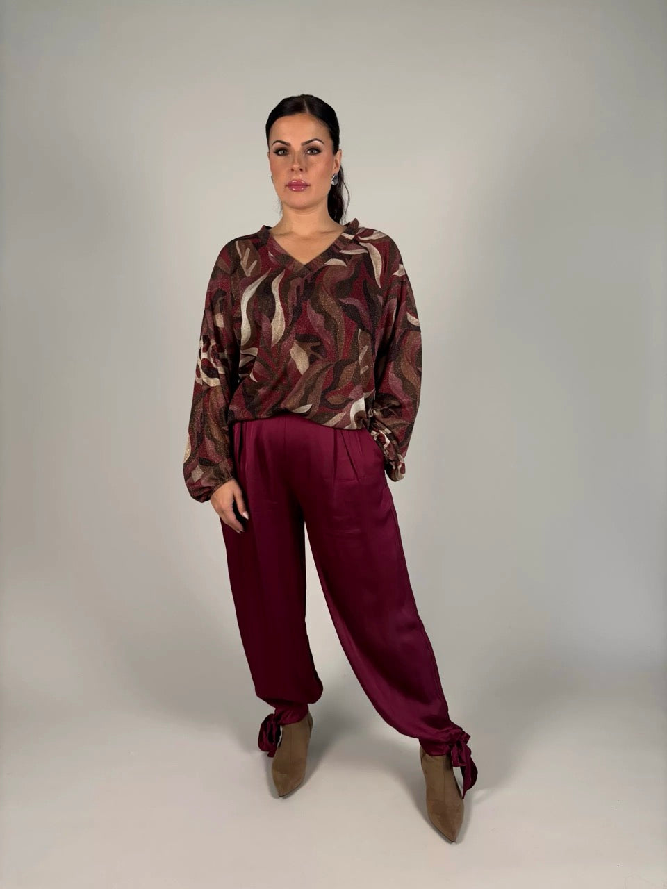 Amalia Top Vinröd - Camicia | Lilla Hem