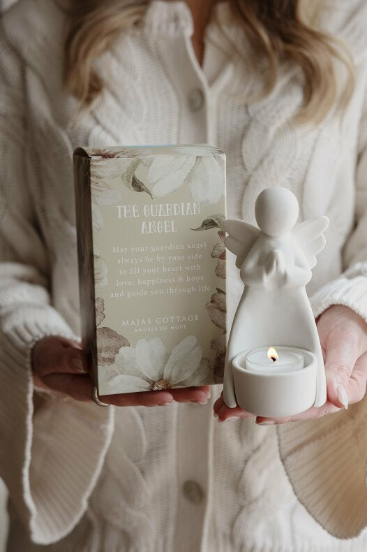 Ängel "värdefull" Ljuslykta i Fin Gåvobox Vit - Majas Cottage | Lilla Hem