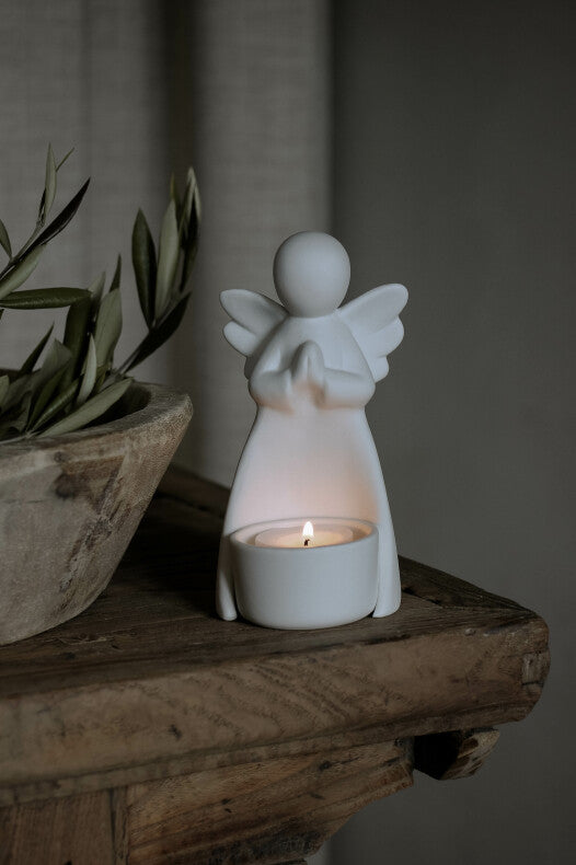 Ängel "skyddsängel" Ljuslykta i Gåvobox Vit - Majas Cottage | Lilla Hem