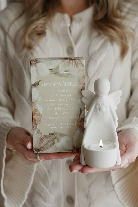 Ängel "Vänskap" ljuslykta i gåvobox - Majas Cottage hos Lilla Hem