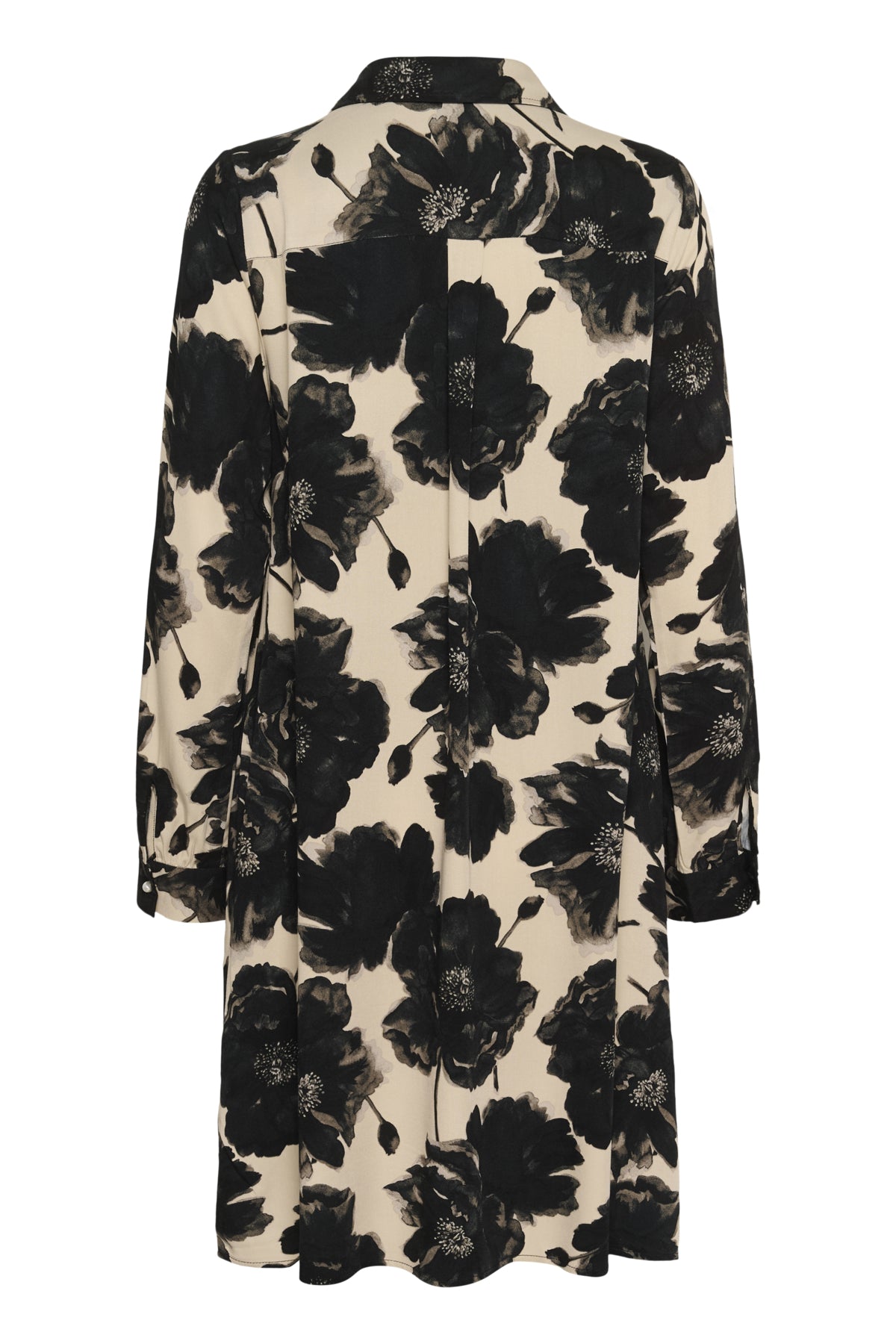 CUrachel Elitha Short Dress Black/Offwhite Flower - CULTURE | Lilla Hem