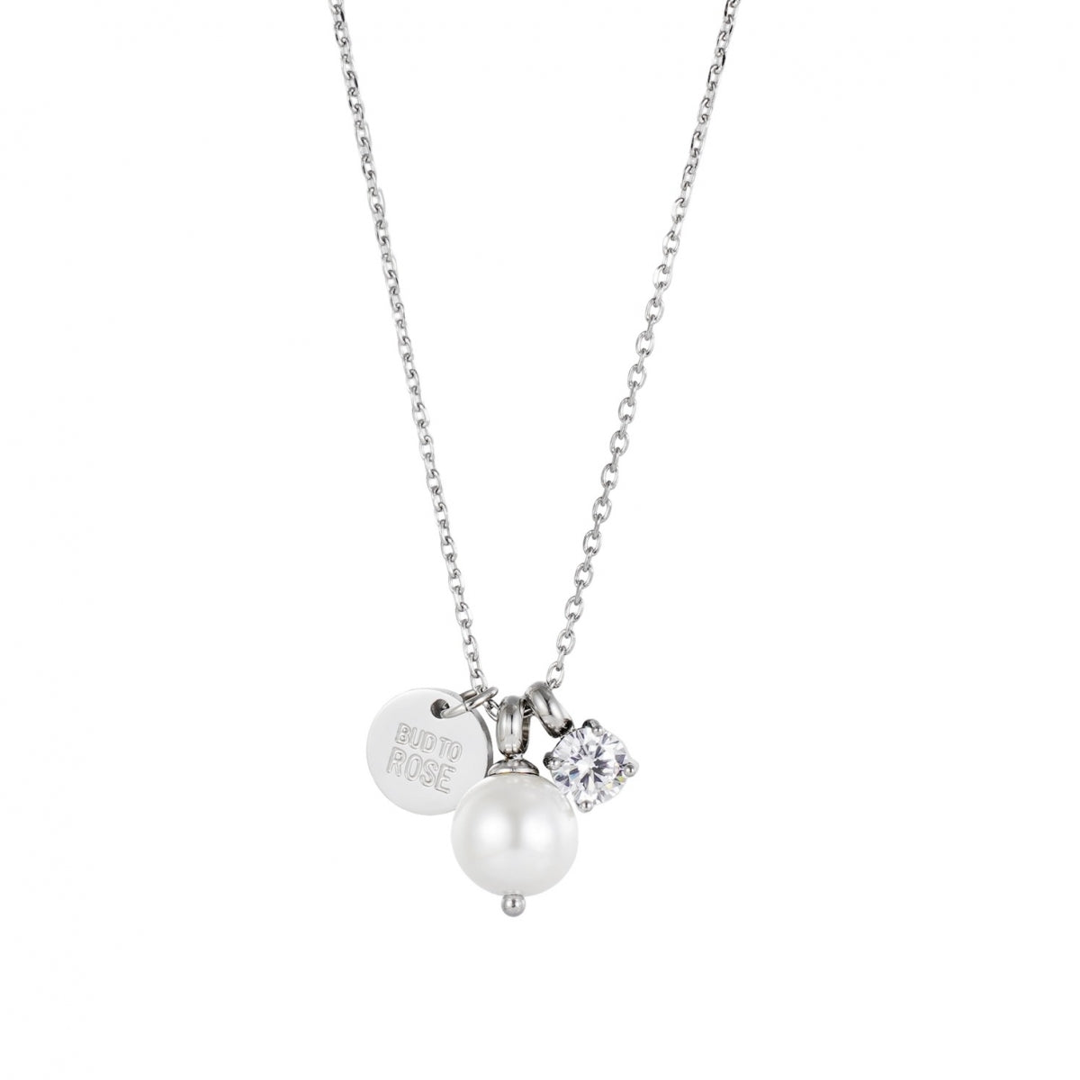 Joyce Long Necklace Silver - Bud To Rose hos Lilla Hem