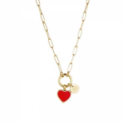 Noble Heart Necklace Red/Gold - Bud To Rose hos Lilla Hem