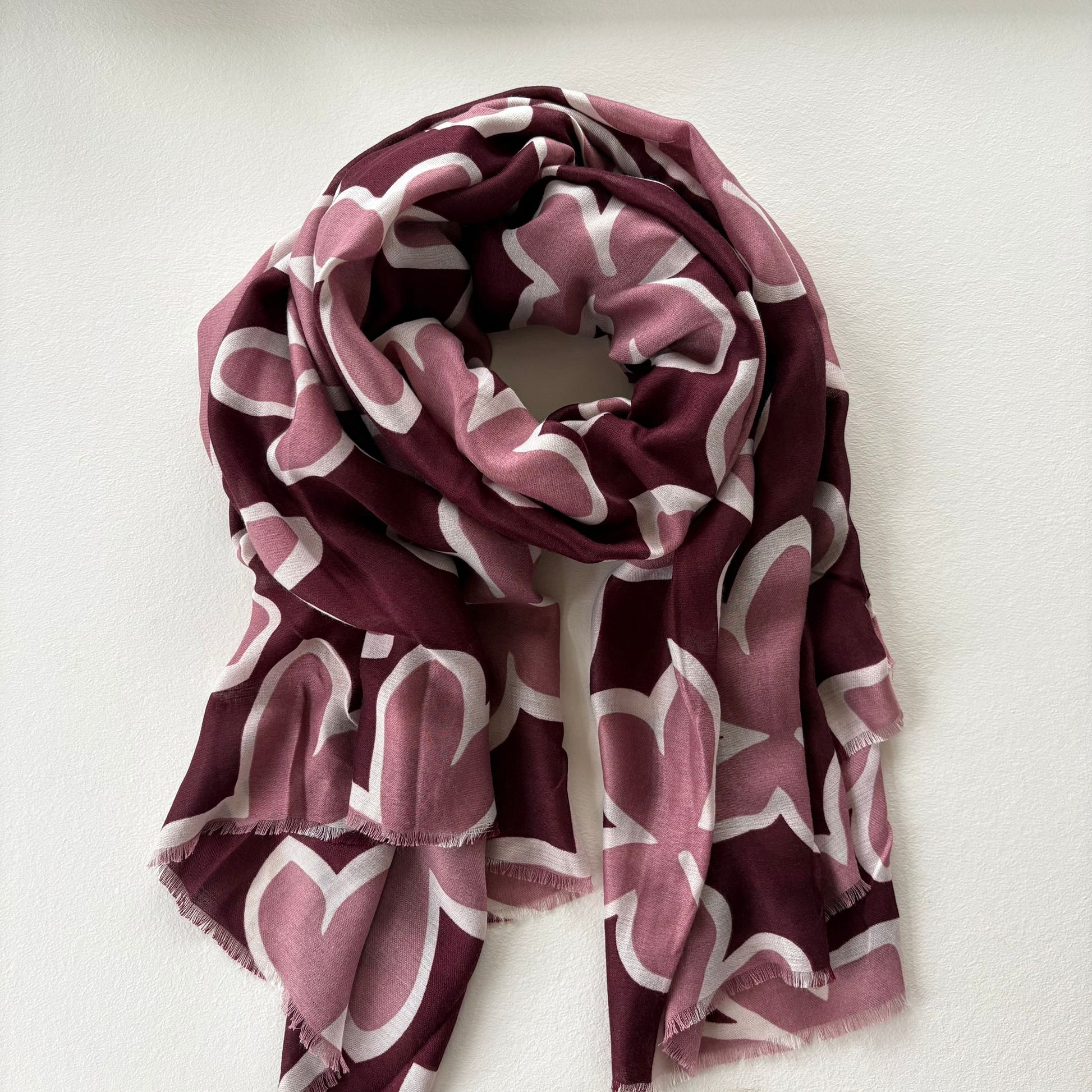 Scarves Wine Love - THREE M hos Lilla Hem