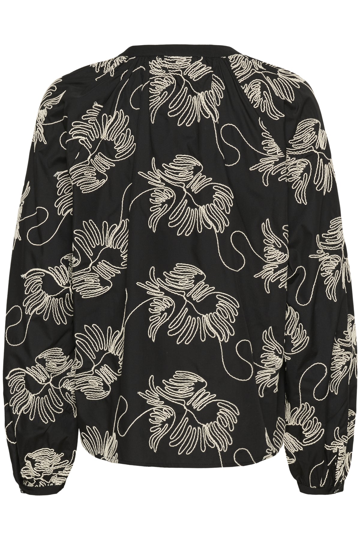 KAvinie Blouse Black Chalk Embroidery - KAFFE | Lilla Hem