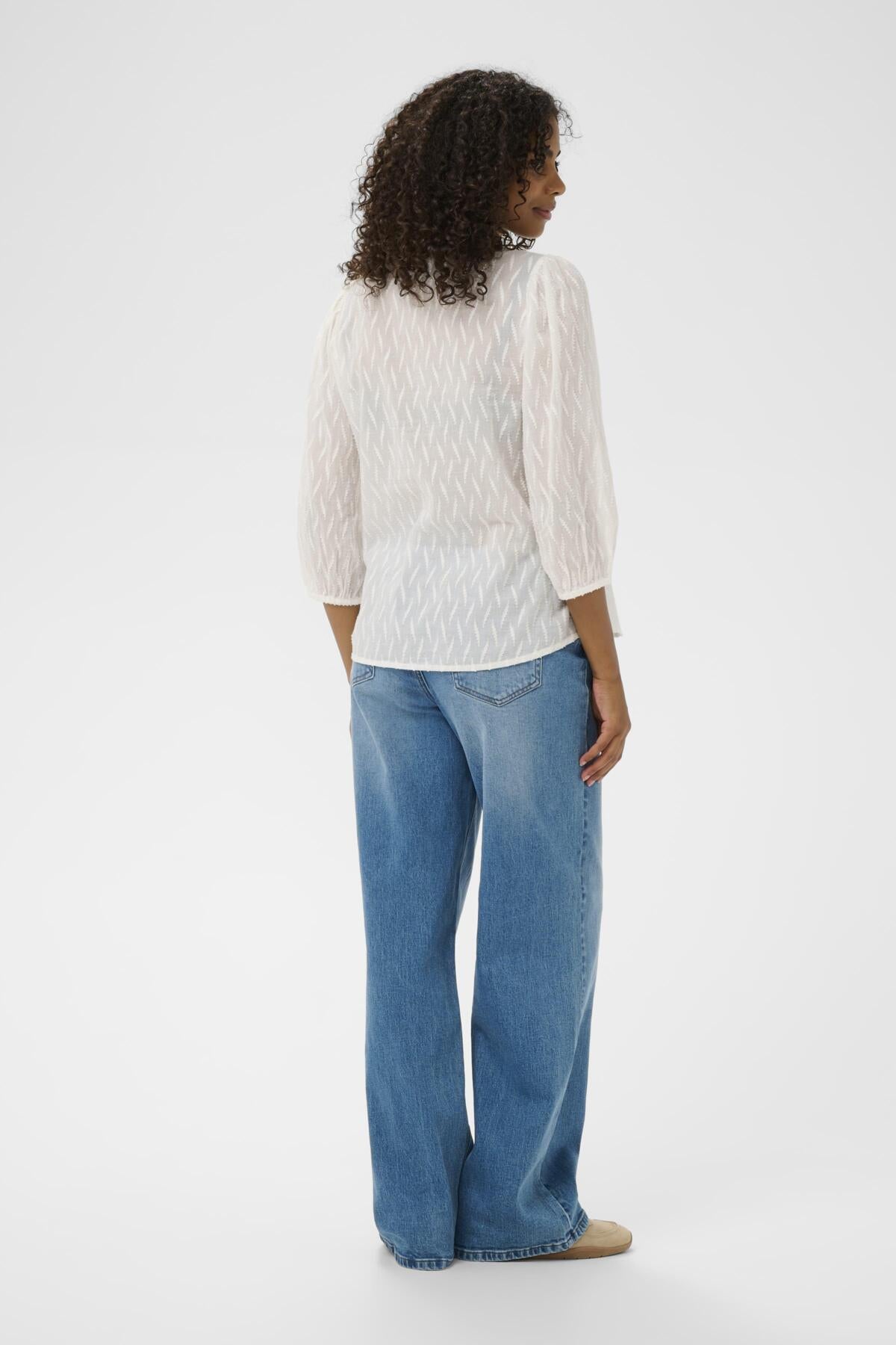 KAgabriela Blouse Chalk - KAFFE | Lilla Hem
