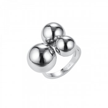 Brea Large Ring Silver - Bud To Rose | Lilla Hem