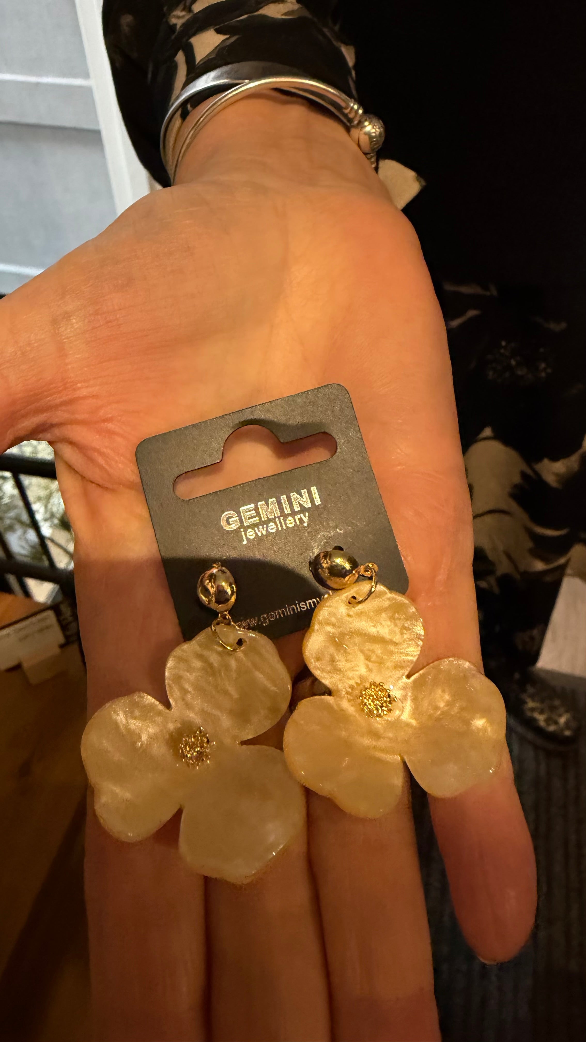 Örhängen Flower3 Golden Golden - Gemini | Lilla Hem