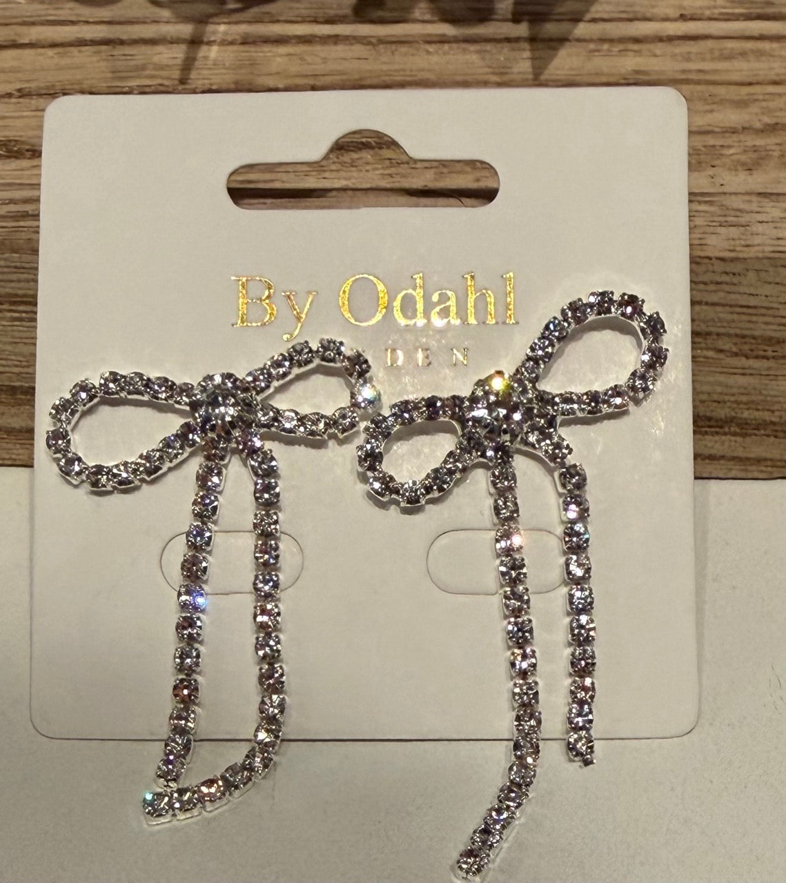 Örhängen Strass Rosett Silver - By Odahl hos Lilla Hem