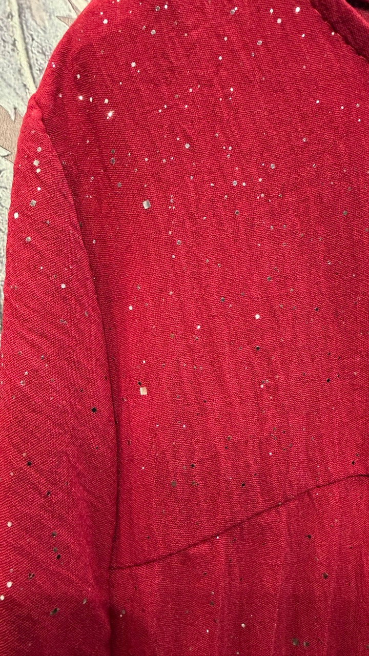 Klänning med Glitter Bordeaux - Caramelle Fashion | Lilla Hem