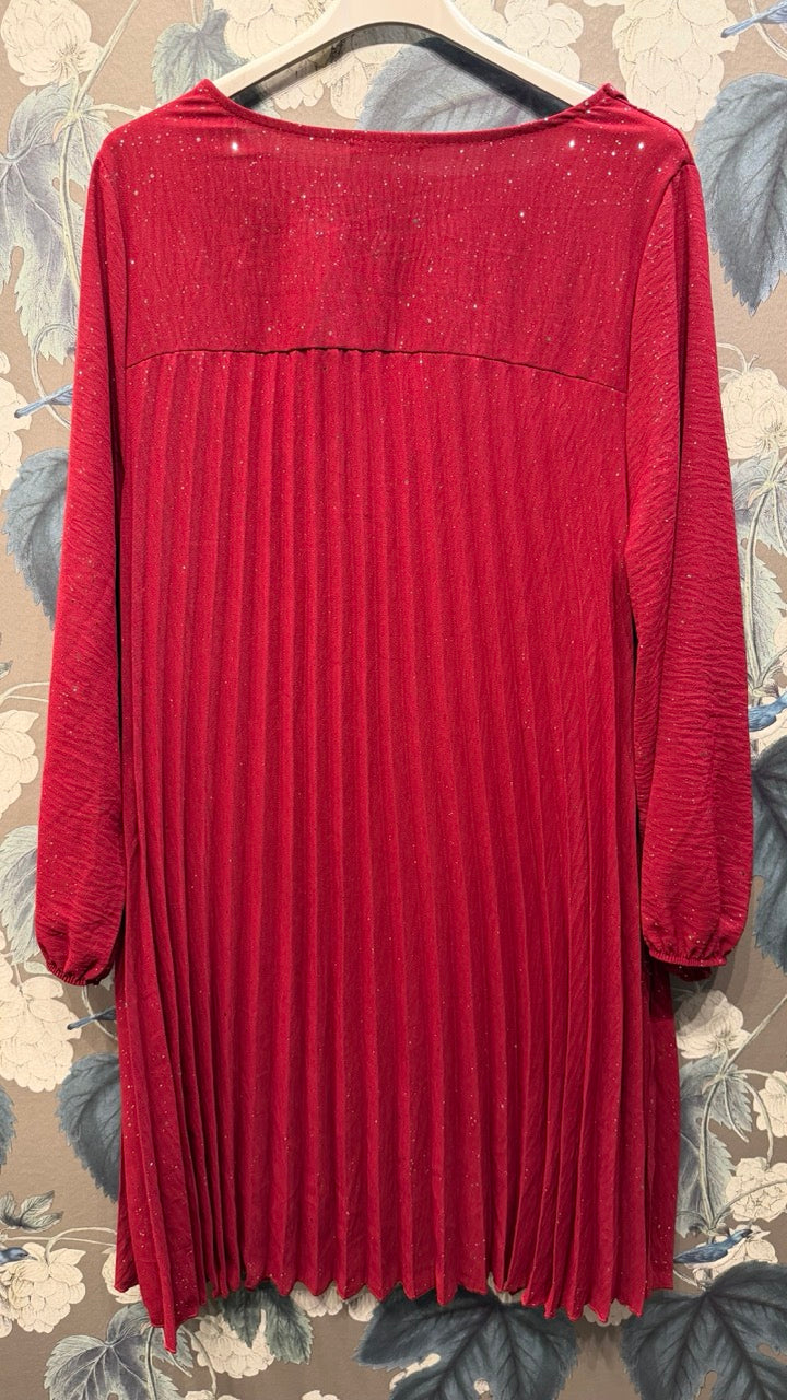 Klänning med Glitter Bordeaux - Caramelle Fashion | Lilla Hem