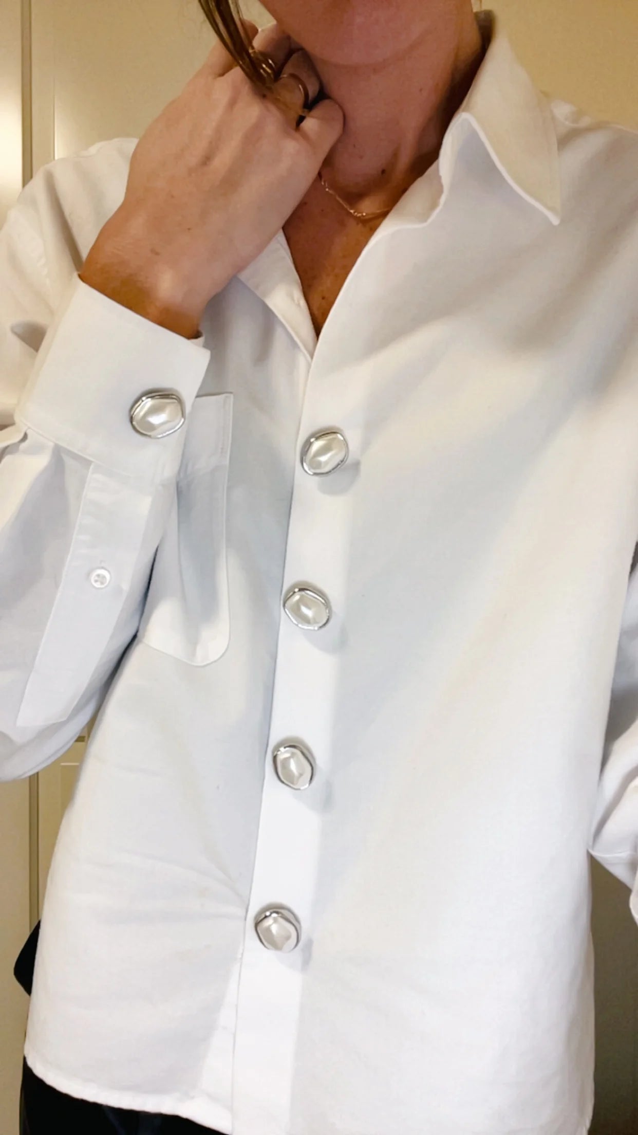 Modern Pearl Button Charm Silver Fei - The Shoelace Brand Stockholm | Lilla Hem