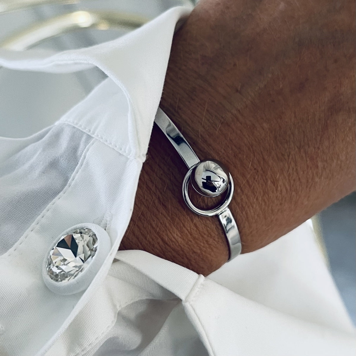 Boss Bangle Silver | Lilla Hem