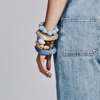 Molto Resin Bracelet Blue - Bud To Rose | Lilla Hem