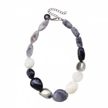 Urban Resin Necklace Silver - Bud To Rose | Lilla Hem