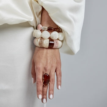 Prisma Resin Bracelet Pink - Bud To Rose | Lilla Hem