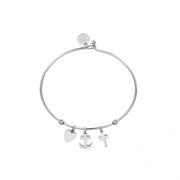 Faith Hope Love Bangle Silver | Lilla Hem