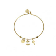 Faith Hope Love Bangle Gold | Lilla Hem