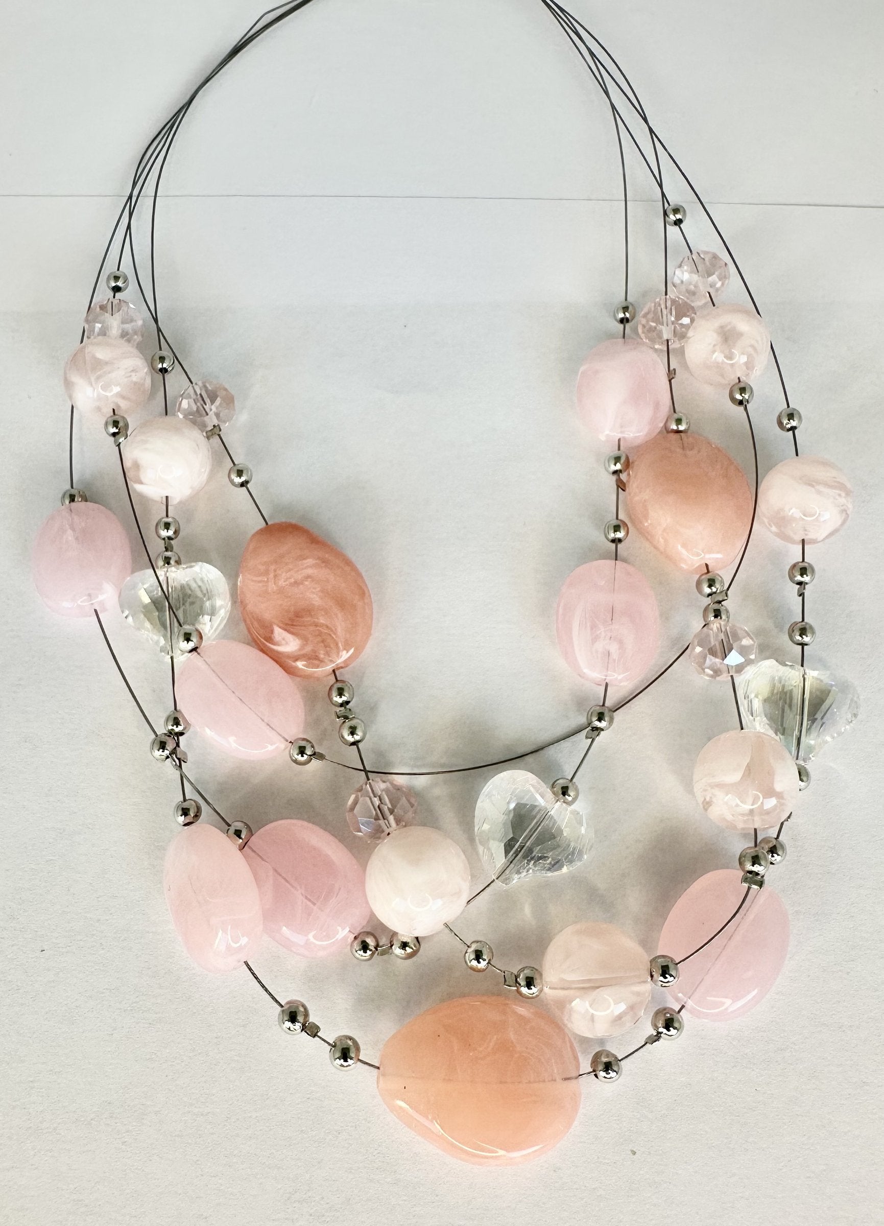 Halsband Mix Ljusrosa/aprikos/vit | Lilla Hem