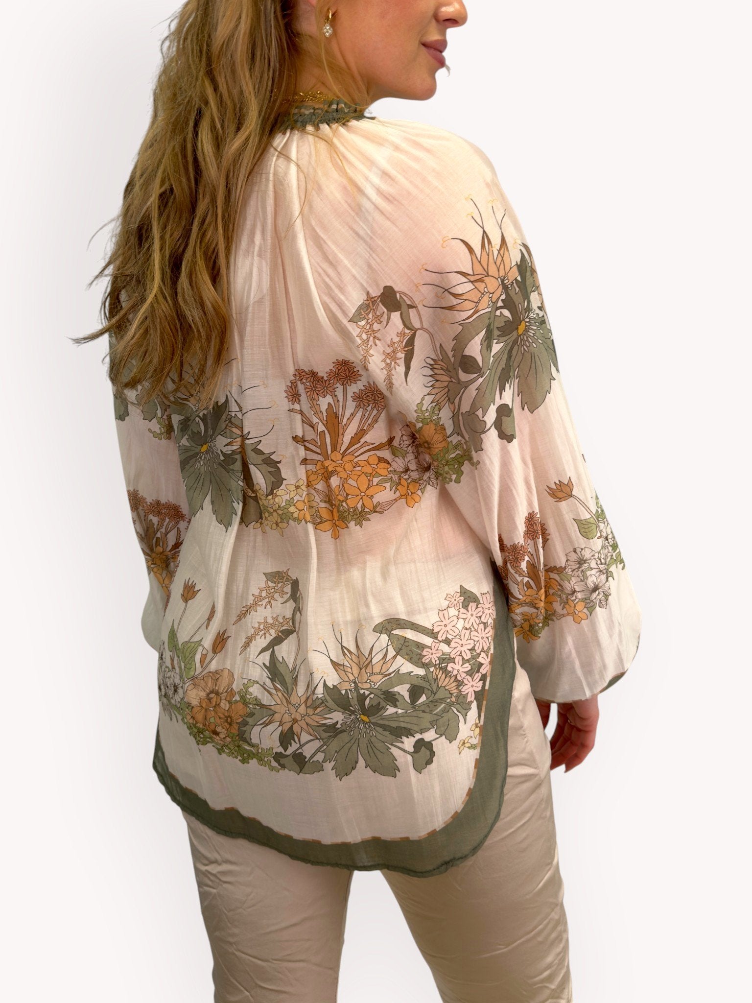 Blommig Blus i Tencel | Lilla Hem