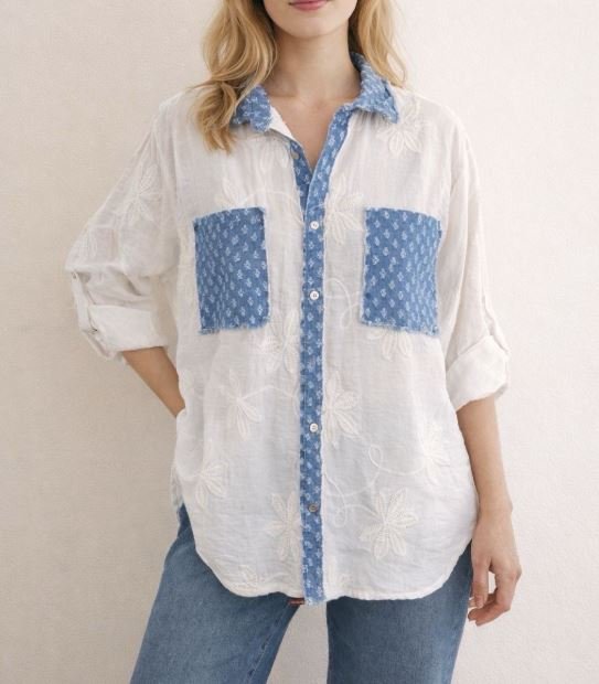 Blus i Jeansmix | Lilla Hem